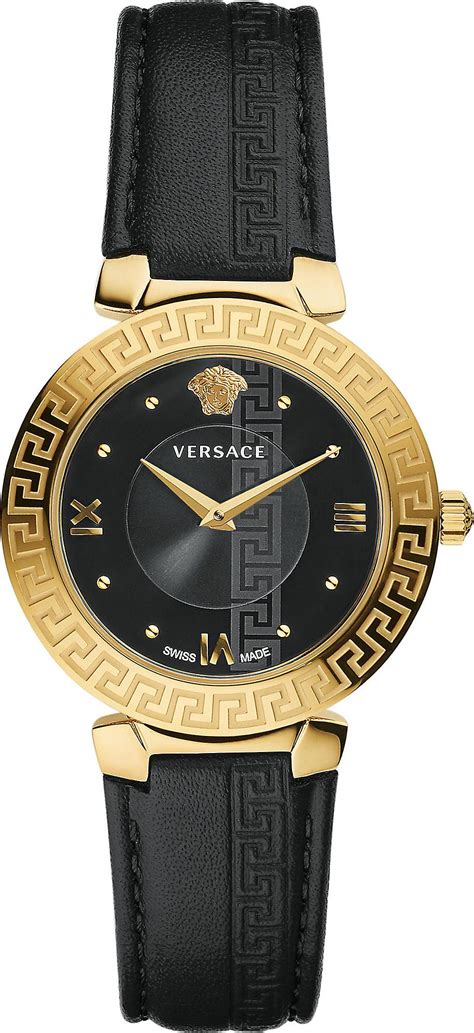 versace gold and green watch|black and Gold Versace watch.